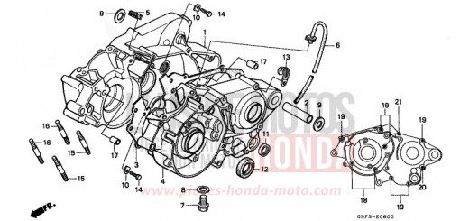 CARTER MOTEUR CR80RBW de 1998
